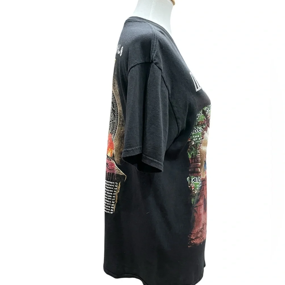 Iron Maiden The Book Of Souls US Tour 2017 T-Shirt Black Band Tee Men’s Large - Picture 5 of 11